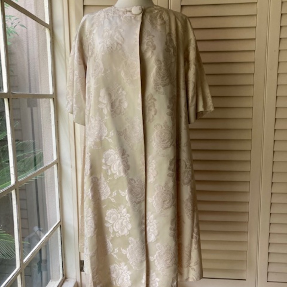 1950's Satin Brocade Evening Coat